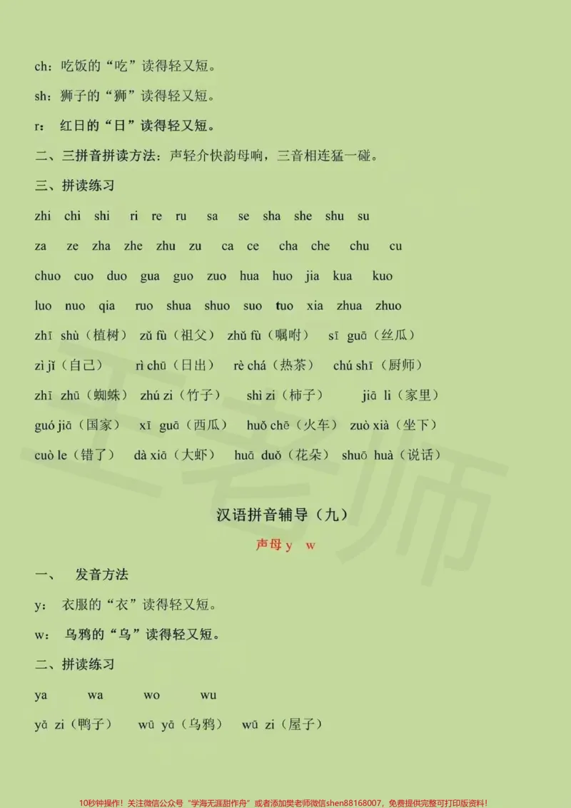 《一年级上册语文汉语拼音辅导拼读#家长收藏孩子受益#幼小衔接#一年级##拼音拼读暑假一定要加强拼读》第6页预览
