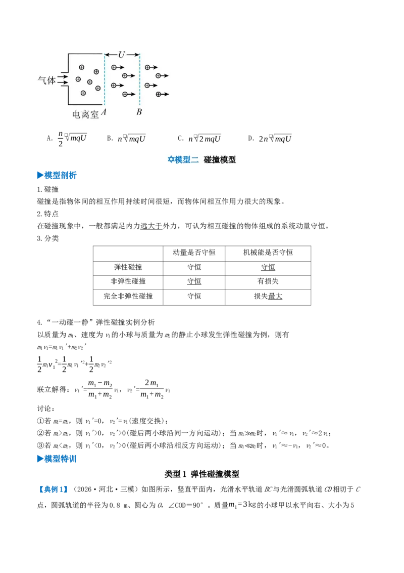 《第08讲动量守恒定律模型（模型和方法）（学生版）_高考一二三轮复习_物理_2027年高考物理一轮更新中_2027年高考物理一轮复习讲义+练习+课件（新教材新高考）-G55_2027版》第3页预览