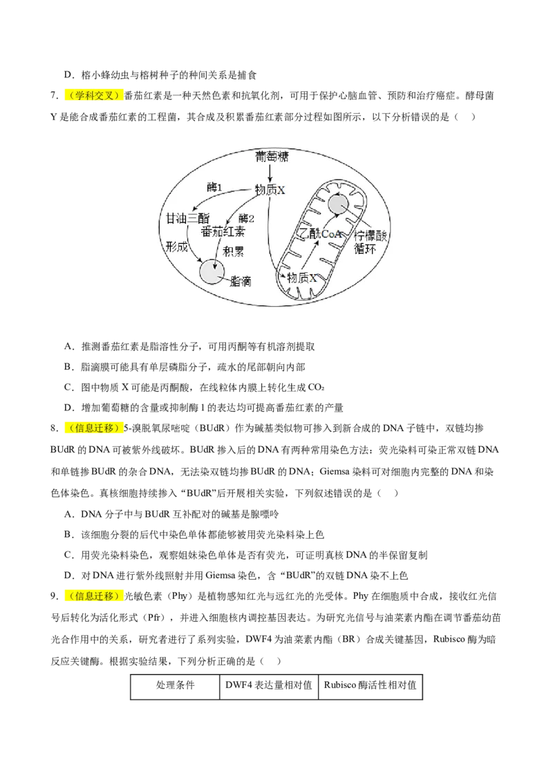 《2026年高考生物临考冲刺卷01（黑吉辽蒙专用）（考试版）_高考一二三轮复习_生物_2026年-生物高考专项复习_2026年高考生物终极冲刺讲练测（黑吉辽蒙专用）-G466_2026版》第3页预览