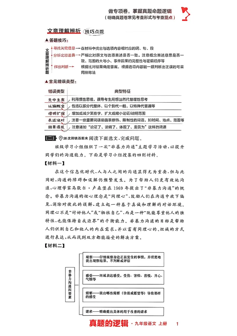 《九上语文专项卷A4（一列）(1)_2026秋初中教辅合集_2027学习之星_2027《学习之星•真题的逻辑》9上语文（人教）》第6页预览