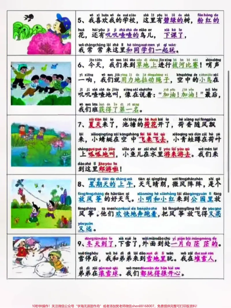 《一年级看图写话填空练习及范文#家长收藏孩子受益#小学知识点归纳#学习#一年级语文》第2页预览
