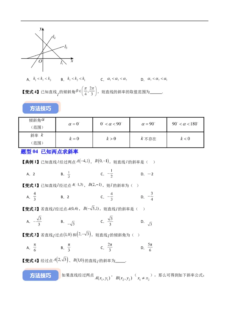 《专题2.2直线的倾斜角与斜率（高效培优讲义）（原卷版）_2027高中必刷题_必刷题2027_2027高一高二必刷题_数学_YZ-133-高中数学同步精讲B版高一二三基础+培优讲义+专题练习word版电子_2026版》第5页预览