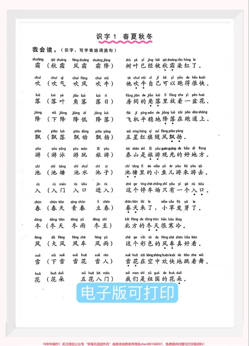 《一年级语文下册生字组词造句常用造句。#一年级语文#必考考点#一年级重点知识归纳#组词造句#部编版语文知识分享》第2页预览