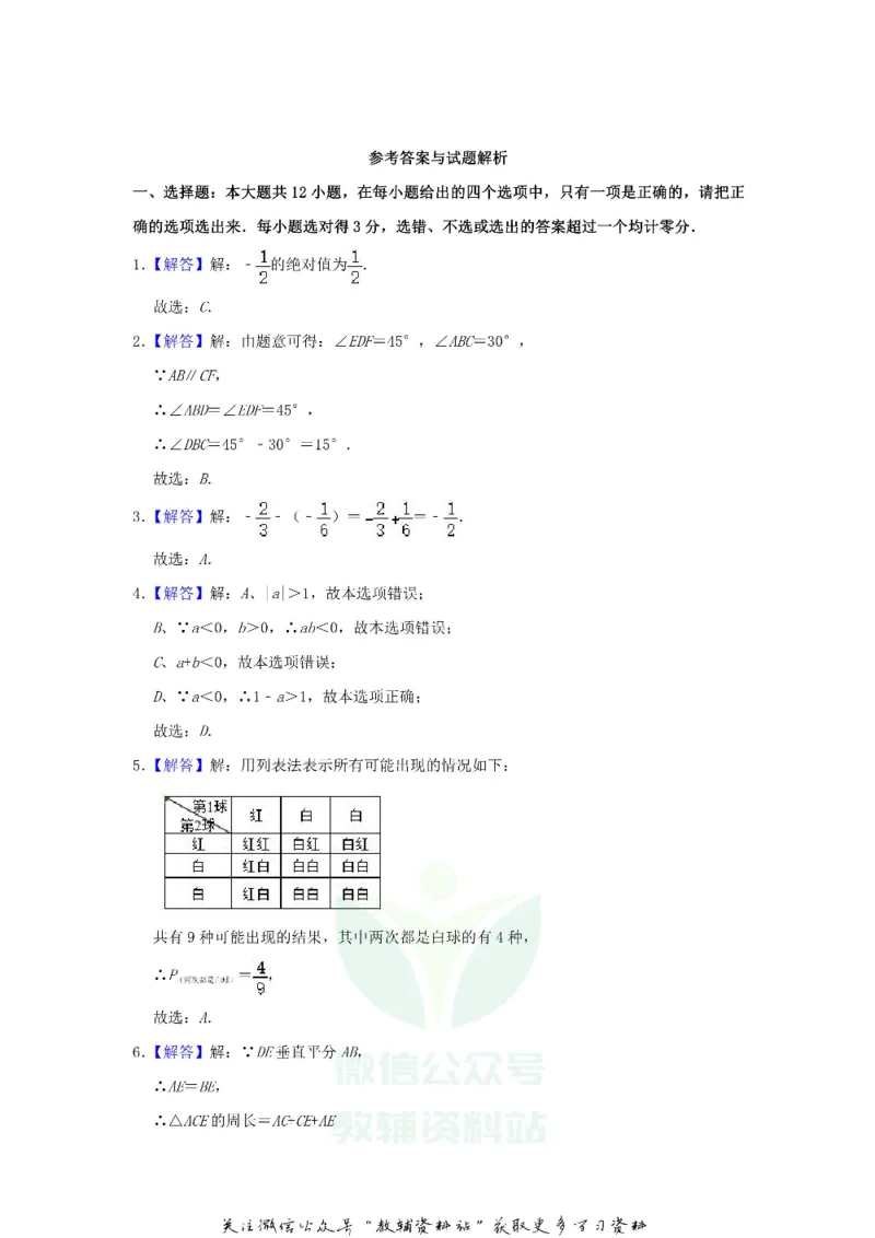 《2020山东枣庄中考数学真题及答案_初高中资料库_初中资料库（转存避免链接过期失效）_初中数学》第8页预览