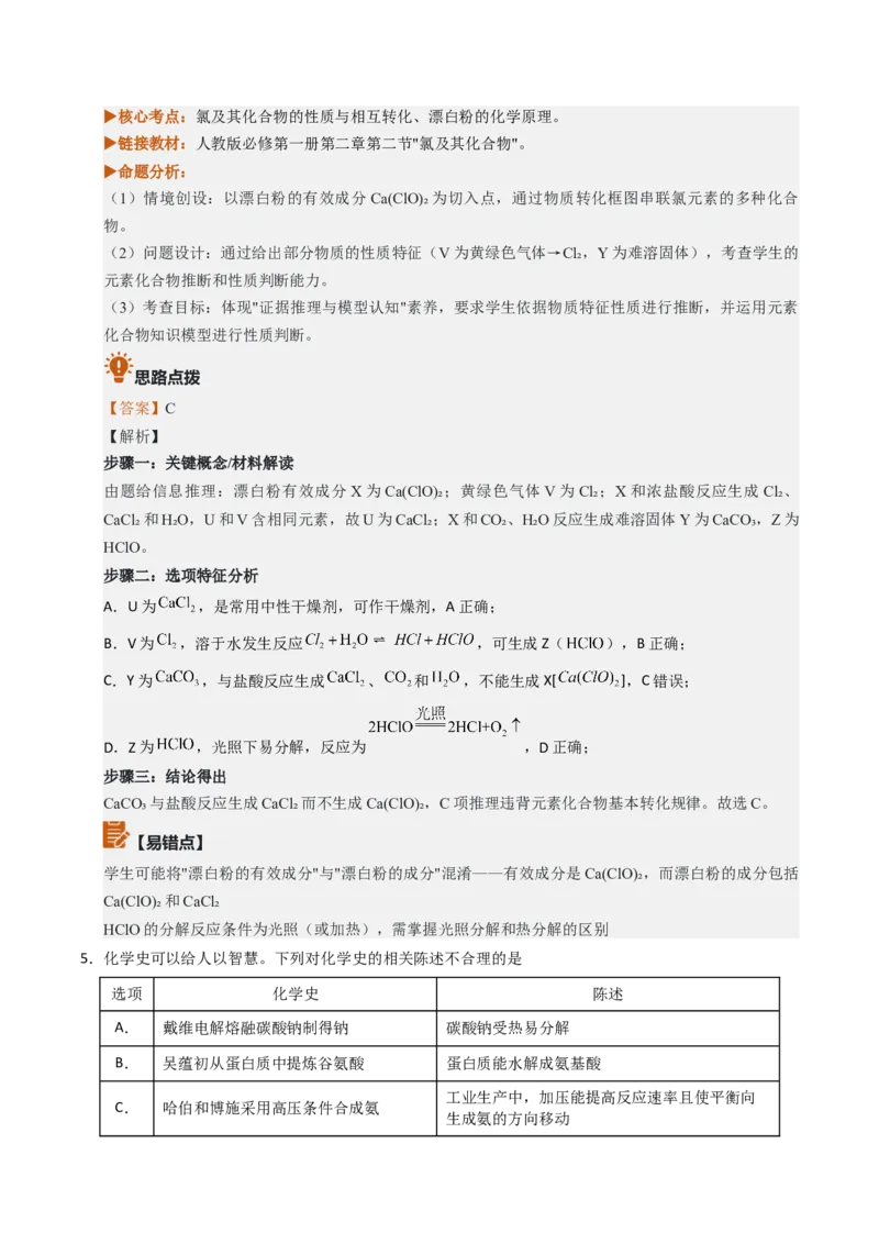 《2026年高考化学真题完全解读（河南卷）_高考一二三轮复习_化学_2027年高考化学专项复习_2027年高考化学真题完全解读-G338_2027版》第8页预览