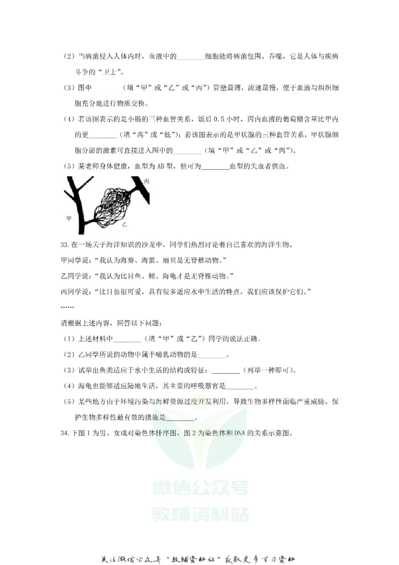 《2020广东省深圳市中考生物真题及答案_初高中资料库_初中资料库（转存避免链接过期失效）_初中生物》第6页预览