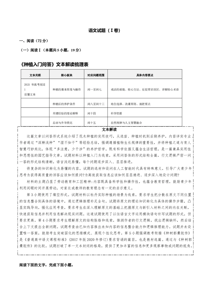 《2025年高考语文真题完全解读（全国一卷）_高考一二三轮复习_语文_2026年-语文专项复习_2025年高考语文真题完全解读-G338》第7页预览