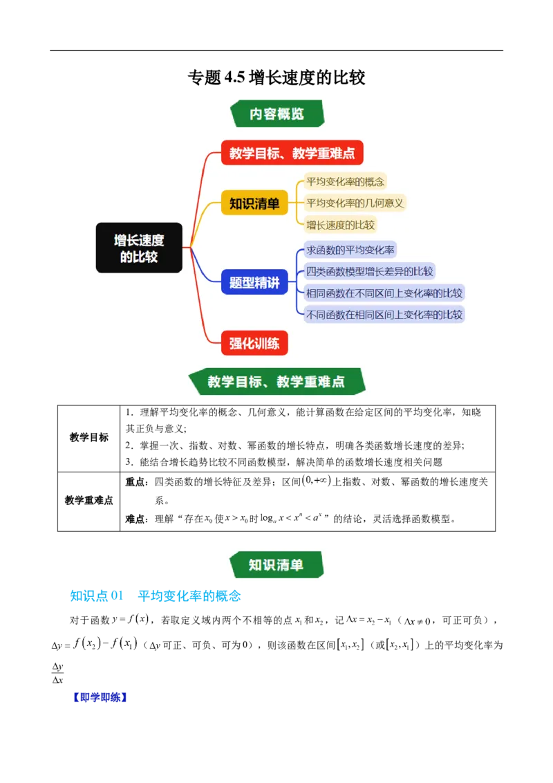 《专题4.5增长速度的比较（高效培优讲义）（解析版）_2027高中必刷题_必刷题2027_2027高一高二必刷题_数学_YZ-133-高中数学同步精讲B版高一二三基础+培优讲义+专题练习word版电子_2026版》第1页预览