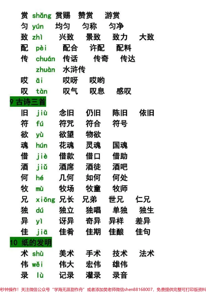 《三年级下册语文1-4单元生字及组词汇总#每天学习一点点#知识点总结#家长收藏孩子受益#小学语文#必考考点》第4页预览