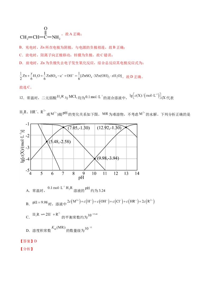 《化学一模保分卷02（天津专用）（全解全析）_高考一二三轮复习_化学_2026年-化学高考专项复习_2026年高考第一二三次模拟考试化学-G181_高考化学第一次模拟卷23套_2026版》第9页预览