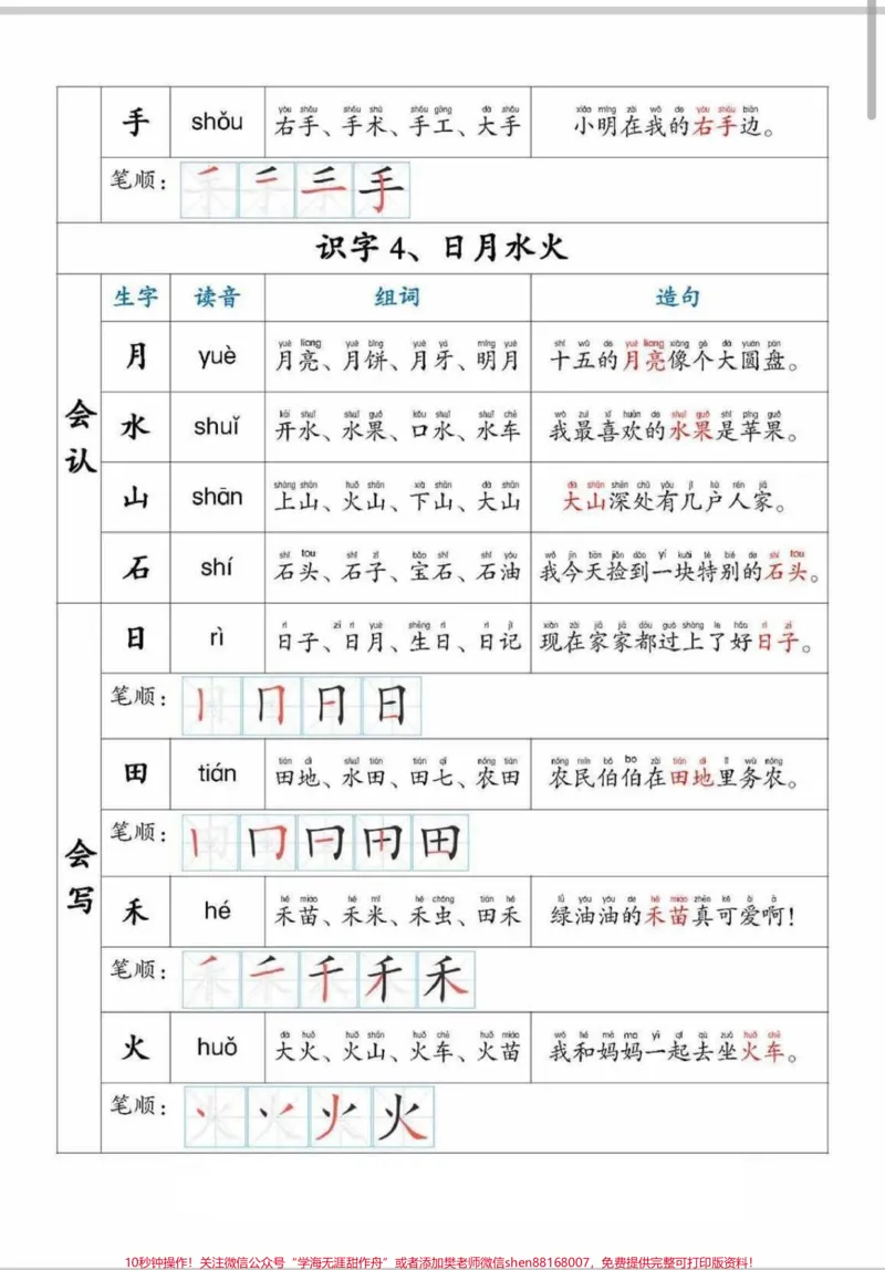 《一年级生字组词拼音笔顺造句。生字组词拼音笔顺造句，一年级掌握这一本足够了。#一年级#语文#一年级语文#每天学习一点点#造句》第3页预览