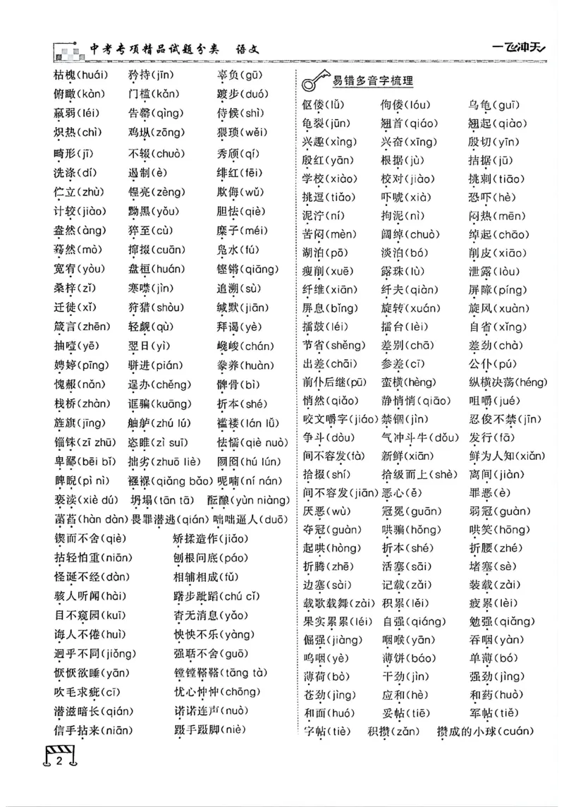 《主书_2026秋初中教辅合集_2027《一飞冲天•中考专项精品试题分类》（中考）（7科全）_2027《一飞冲天•中考专项精品试题分类》（中考）（语文）》第9页预览