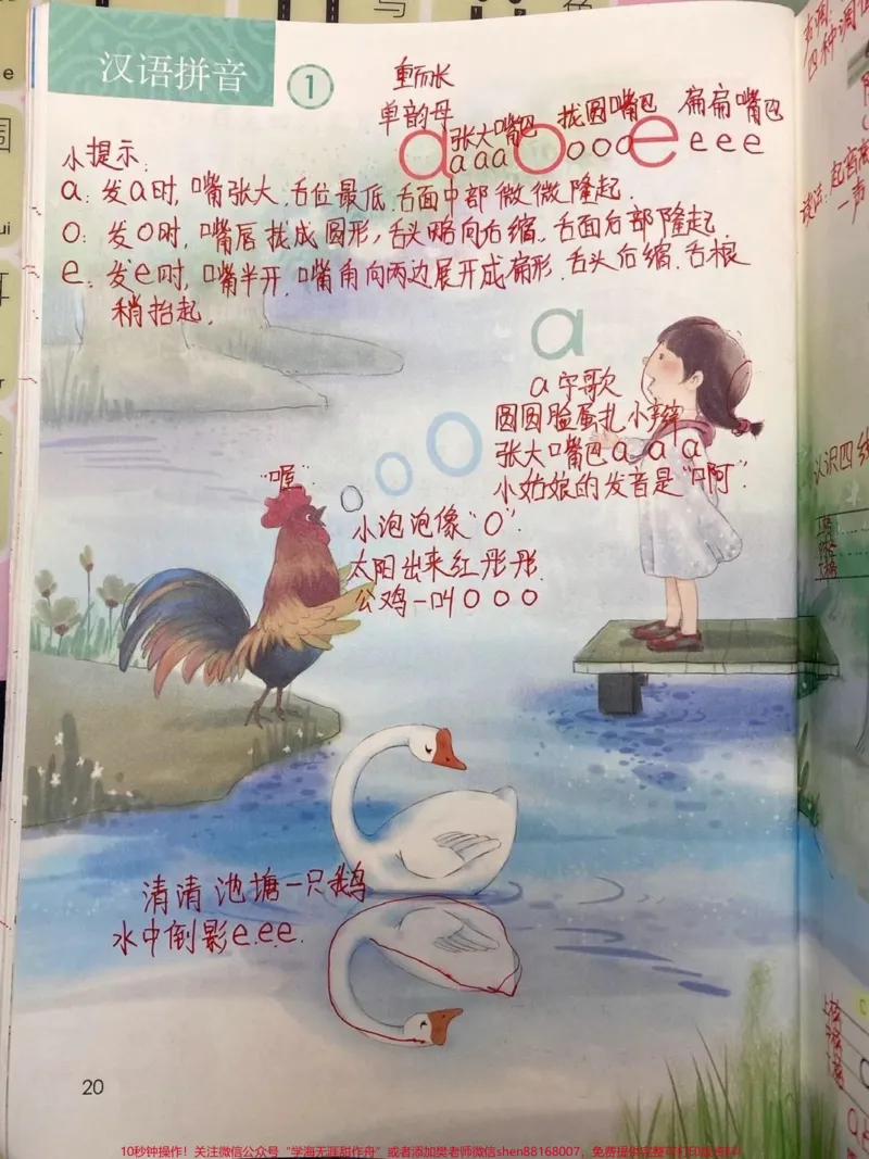 《一年级上册语文第二三单元《汉语拼音》详细笔记》第1页预览