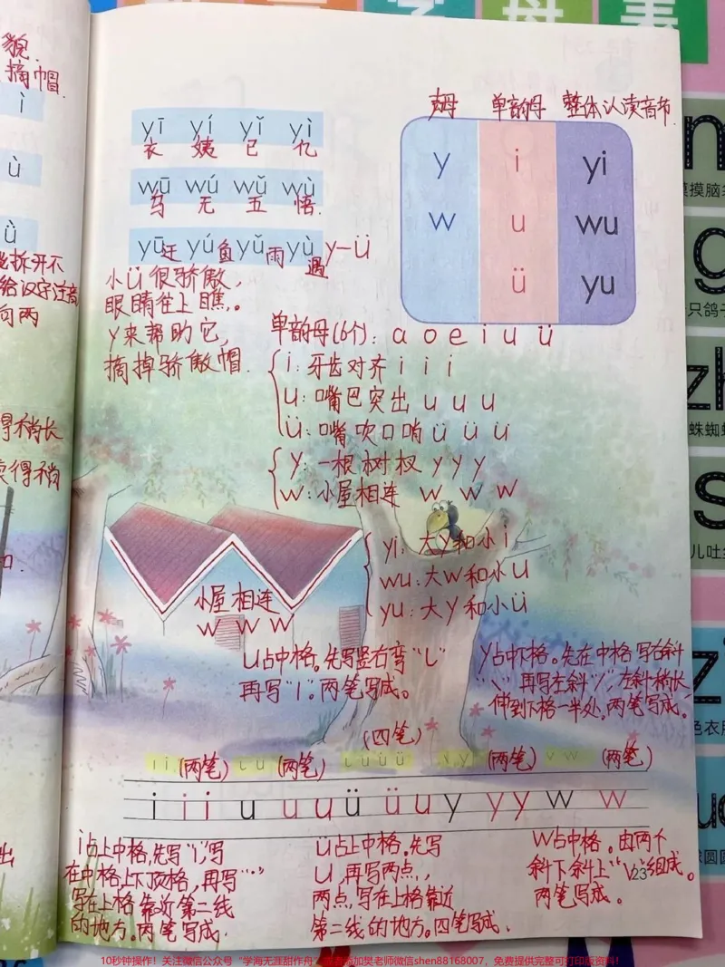 《一年级上册语文第二三单元《汉语拼音》详细笔记》第4页预览