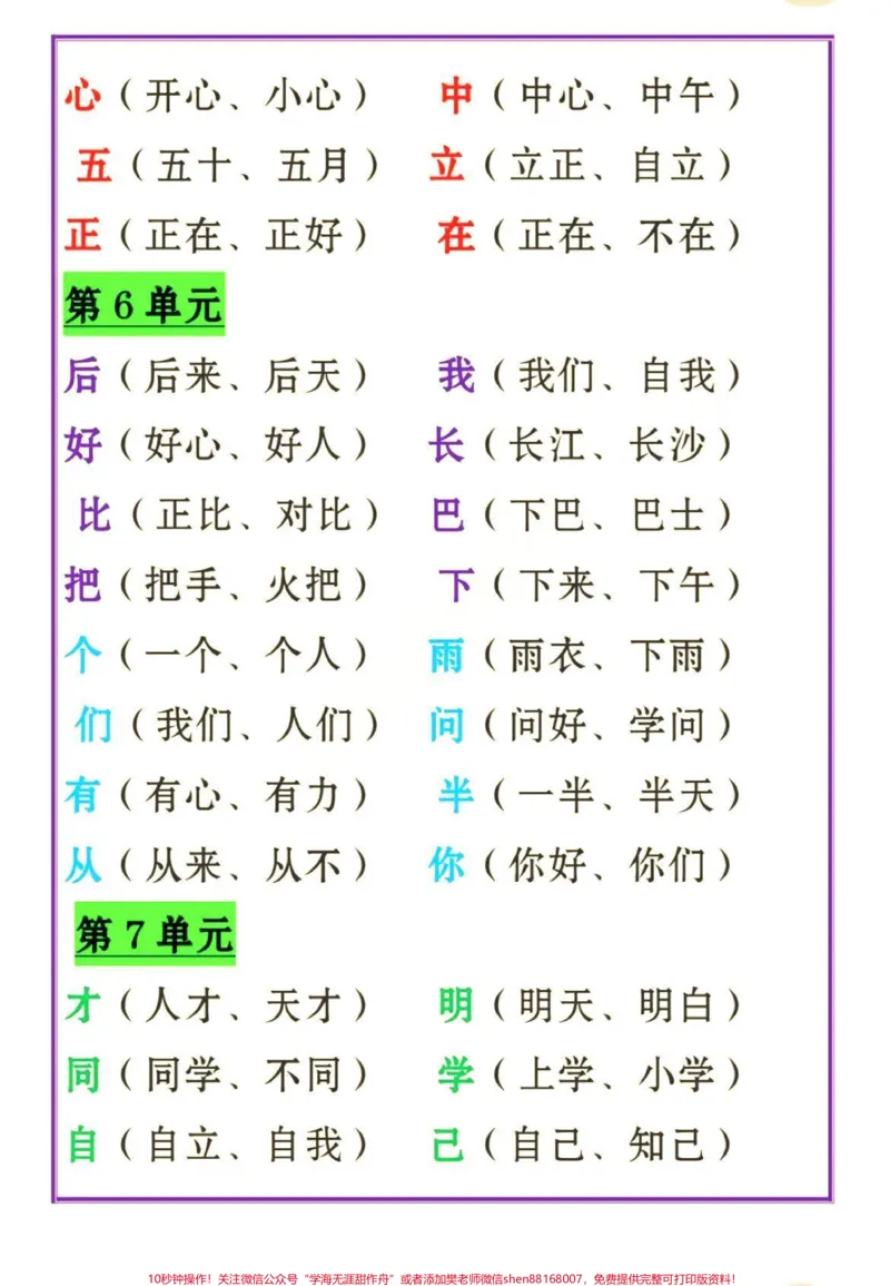 《一年级上册语文基础重点大全。#一年级#家长收藏孩子受益#一年级上册#知识分享#每天学习一点点》第3页预览