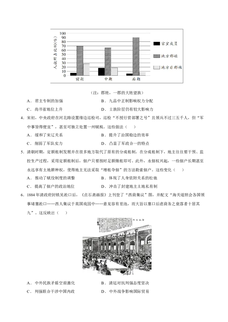 《仿真模拟卷01（16+4模式）（原卷版）_高考一二三轮复习_历史_三轮冲刺_大题精做冲刺2025年高考历史大题突破+限时集训（新高考通用）》第2页预览