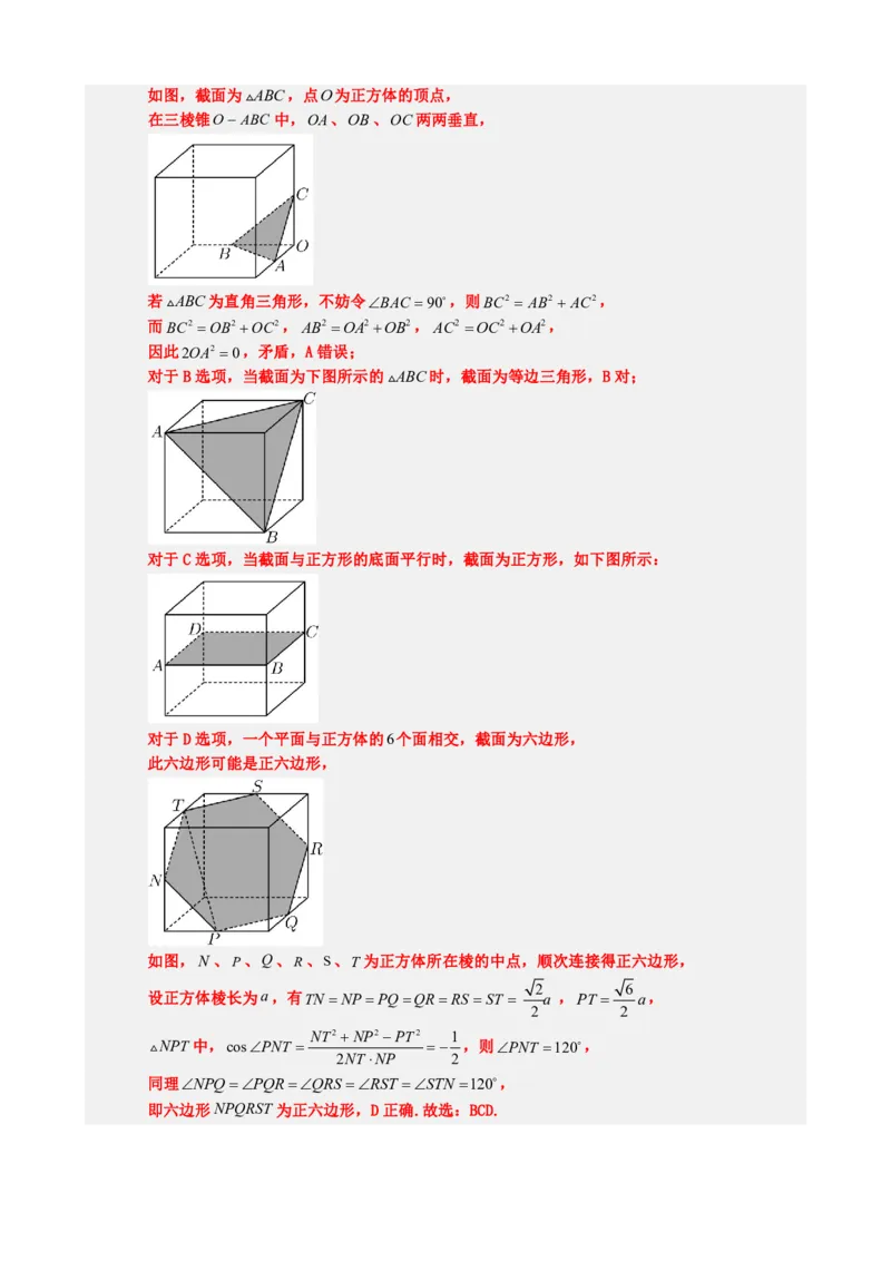 《专题2：立体几何截面问题（解析版）(1)_2026版高中《二三轮复习+冲刺复习》_立体几何初步PDF_PDF》第8页预览