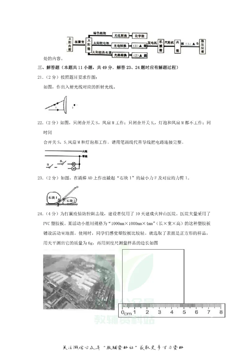 《2020江苏扬州中考物理真题及答案_初高中资料库_初中资料库（转存避免链接过期失效）_初中物理》第5页预览