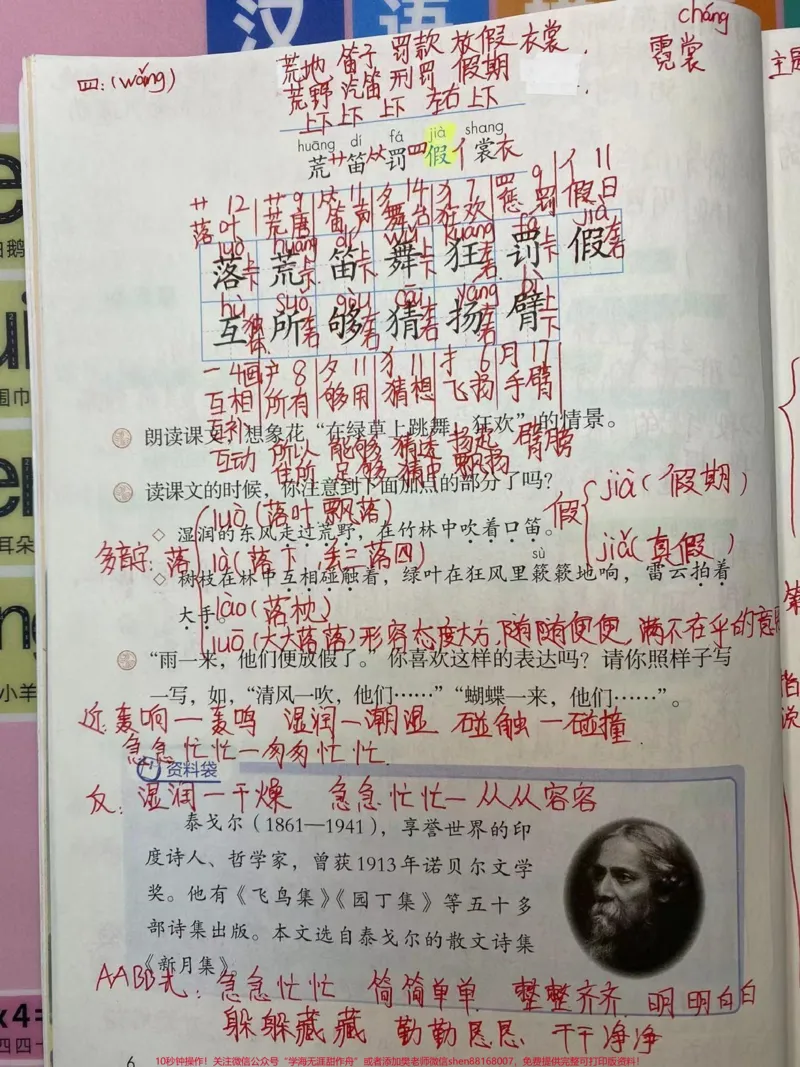 《三年级上册语文《第一单元》详细笔记》第5页预览