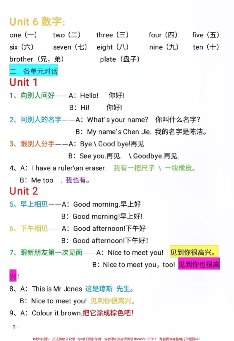 《三年级上册英语知识点#小学三年级英语#英语知识点#三年级英语》第2页预览