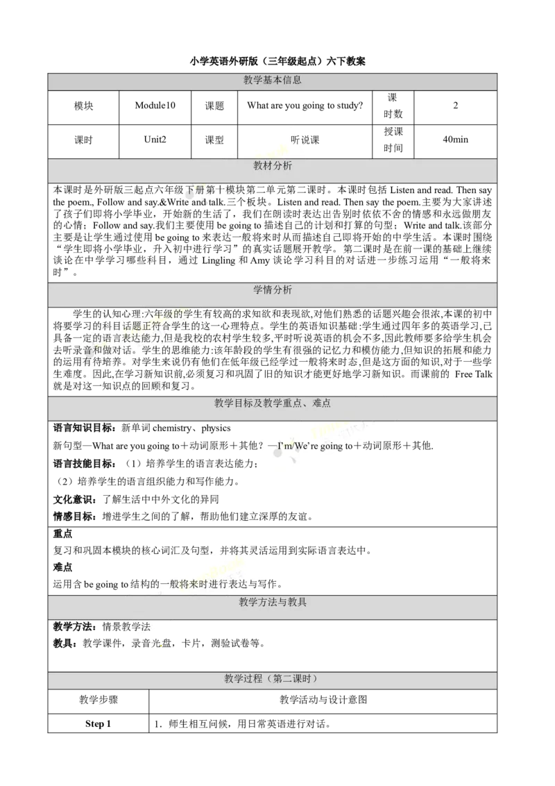 《Module10unit2第2课时_26春小学语数英道科各版本《课件+教案》_26春各版本语数英《七彩课堂》教学课件+教案_英语《七彩课堂课件教案》外研三起26春_外研六下教案Module10》第1页预览