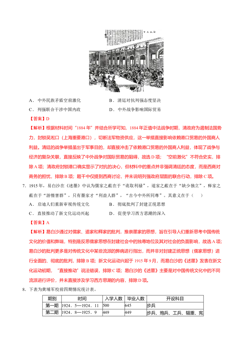 《仿真模拟卷01（16+4模式）（解析版）_高考一二三轮复习_历史_三轮冲刺_大题精做冲刺2025年高考历史大题突破+限时集训（新高考通用）》第4页预览