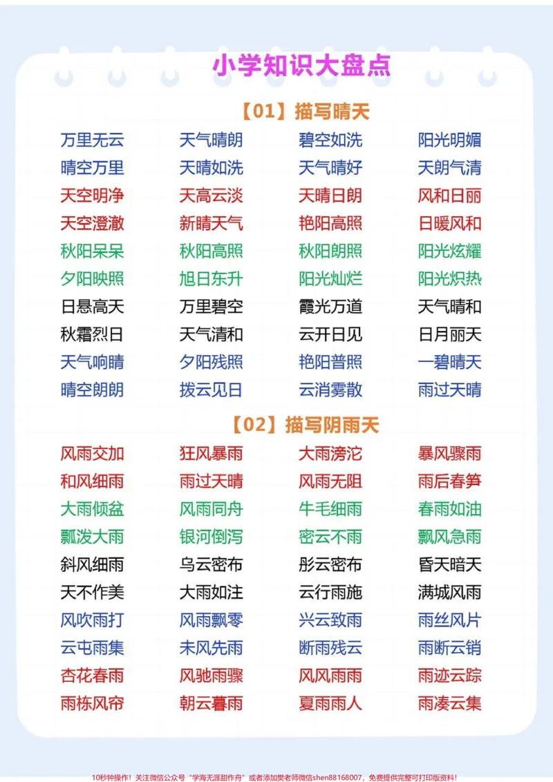 《一年级语文下册词语累积,四字词语。#一年级语文#一年级重点知识归纳#寒假充电计划#词语累积#词语搭配填动词》第1页预览