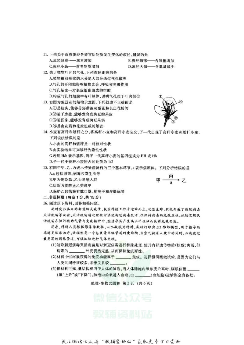 《2020江西宜春中考生物试题及答案_初高中资料库_初中资料库（转存避免链接过期失效）_初中生物》第2页预览