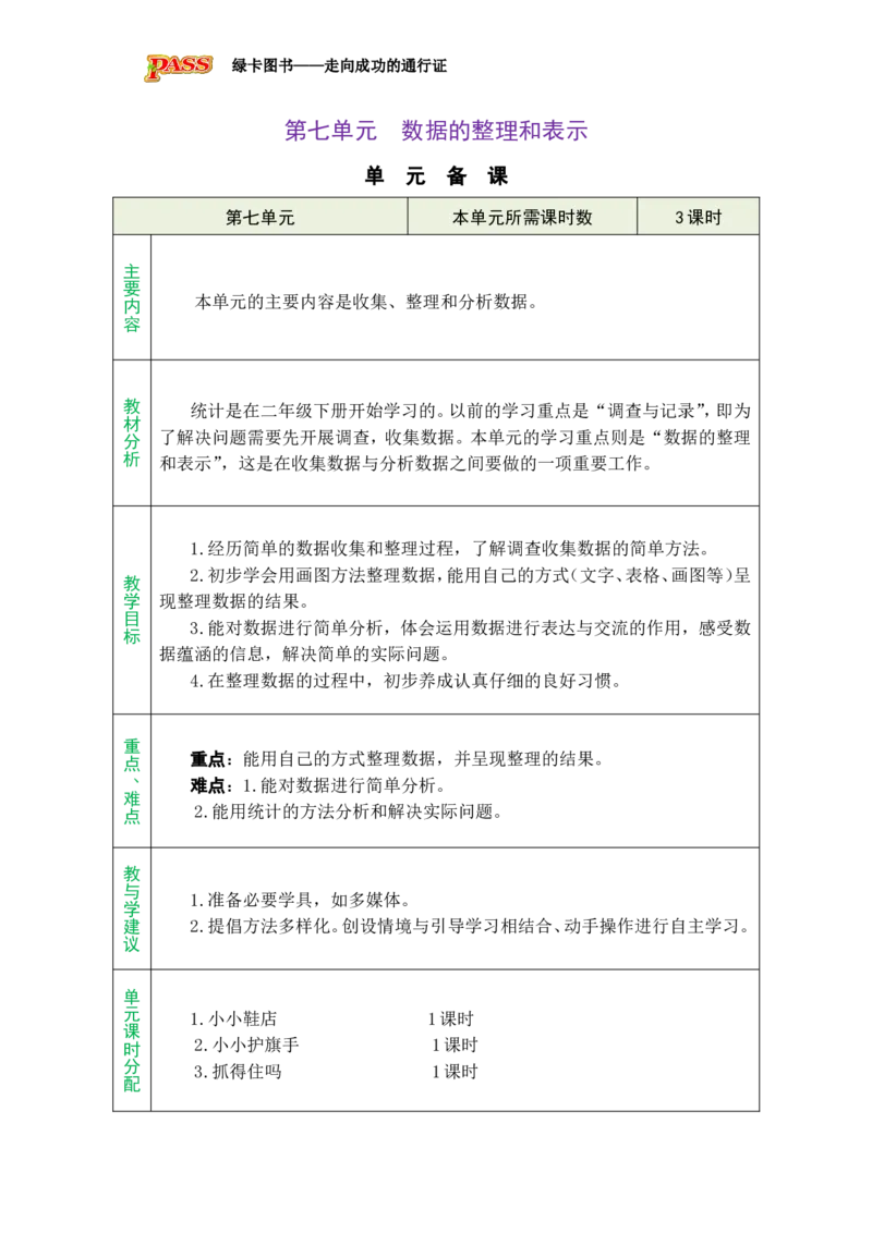 《单元备课_26春小学语数英道科各版本《课件+教案》_26春各版本数学《课件+教案》1-6年级下册_26春北师大版数学1-6年级下册教案课件PPT_26春绿卡学霸-3数-北师版-授课教案（新教材）》第1页预览