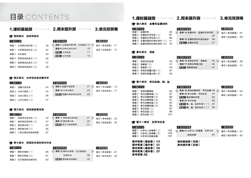 《九全化学同步测A3_2026秋初中教辅合集_2027学习之星_2027《学习之星•同步测》9全化学（人教）》第3页预览
