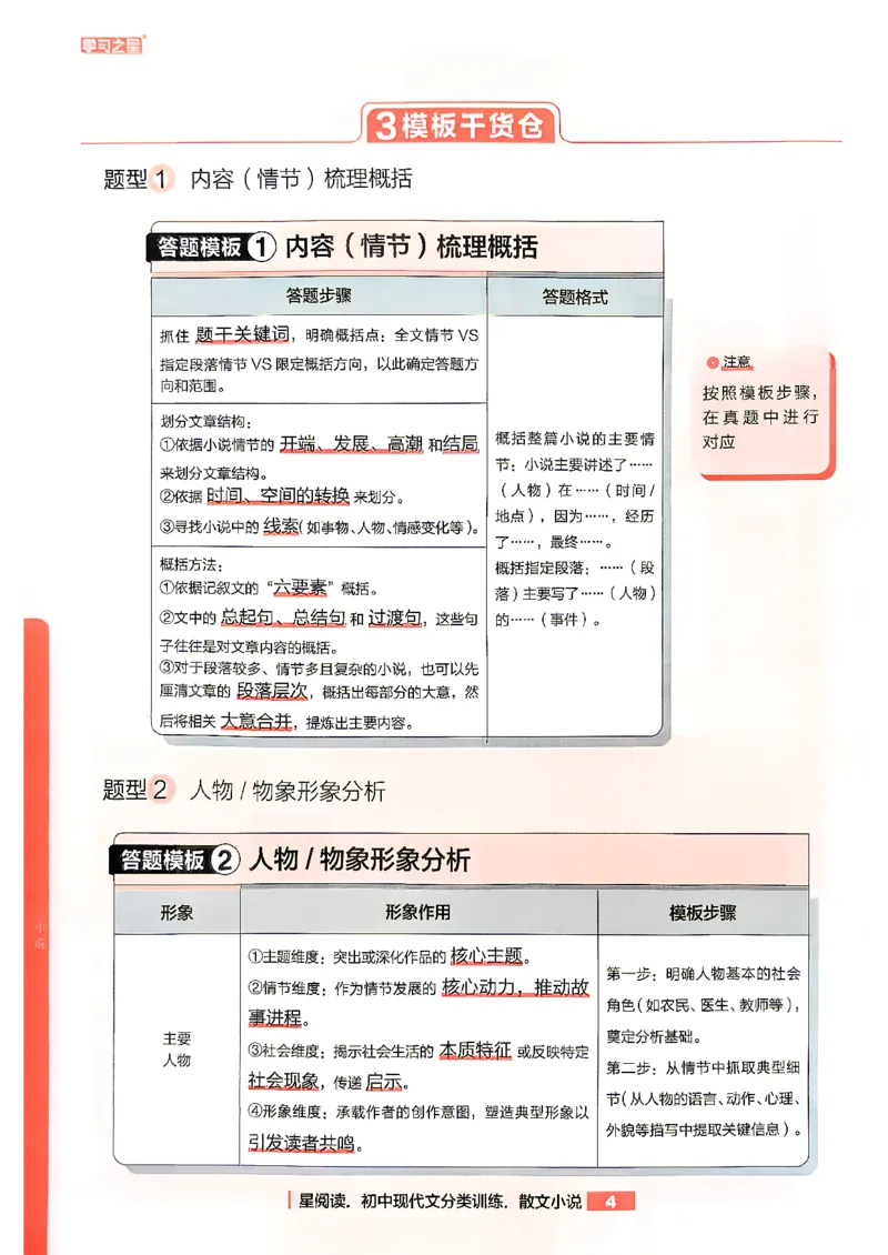 《小说分类阅读_2026秋初中教辅合集_2027学习之星_2027《学习之星●小说分类训练》（初中）（语文）》第6页预览