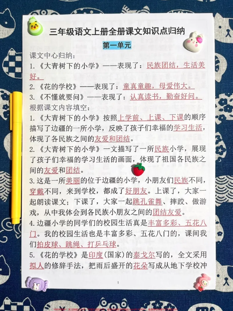 《三年级上册1-8单元知识点梳理来啦!三年。级上册语文1-8单元预习知识点汇总,今天和大家分享!这份资料详细到让人惊叹,孩子们记忆背诵的好帮手!超级详细,必考知识点一网打尽!家长们不要错过,为孩子三年级语文学习助力!#三年级#三年级语文上册#三年级语文重点归纳#知识点总结》第1页预览