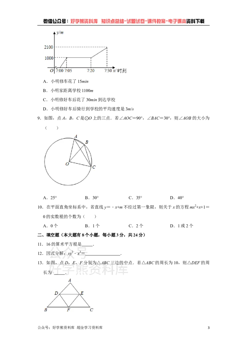 《2021年湖南省邵阳市中考数学真题解析版_初高中资料库_初中资料库（转存避免链接过期失效）_初中数学》第3页预览