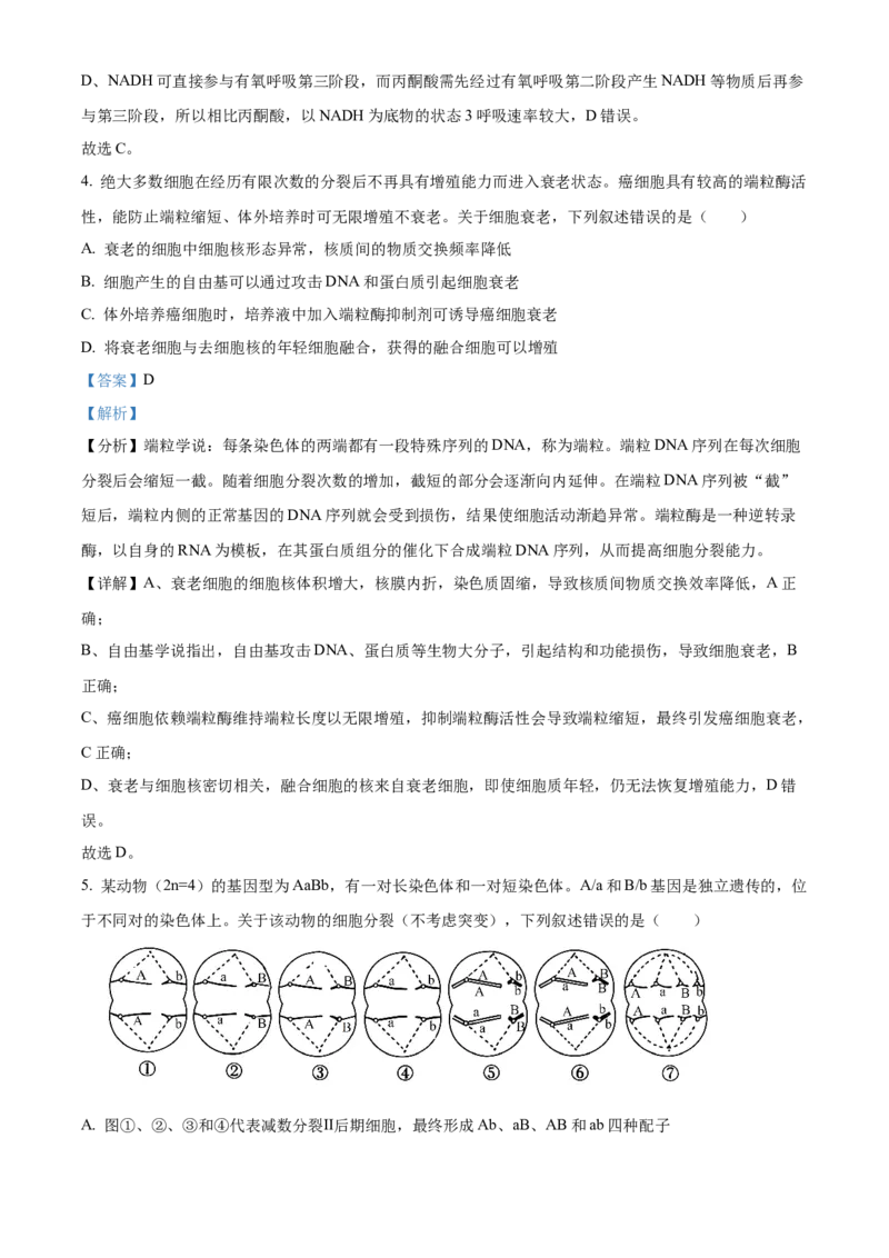 《2025年高考甘肃卷生物真题试卷（解析版）(1)_高考一二三轮复习_生物_2027年高考生物专项_2008年-2026年生物高考真题-G427_2025年高考_2025年高考甘肃卷生物高考真题解析（参考版）》第3页预览