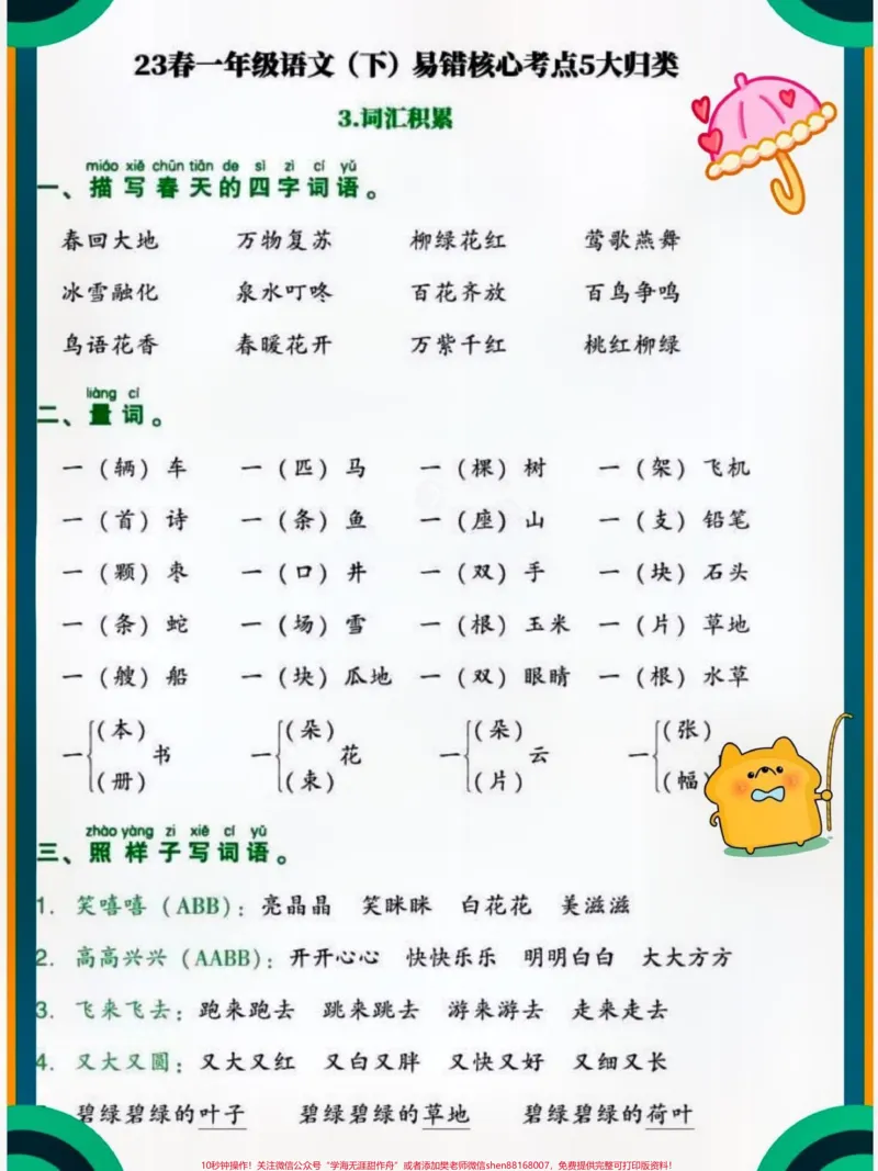 《一年级语文下册易错核心考点归类。#关注我持续更新小学知识#小学语文必考知识点盘点#一年级语文下册#必考考点#暑假预习@qunju888.com小助手@qunju888.com来客官方助推官@qunju888.com热点宝@qunju888.com创作者中心》第3页预览