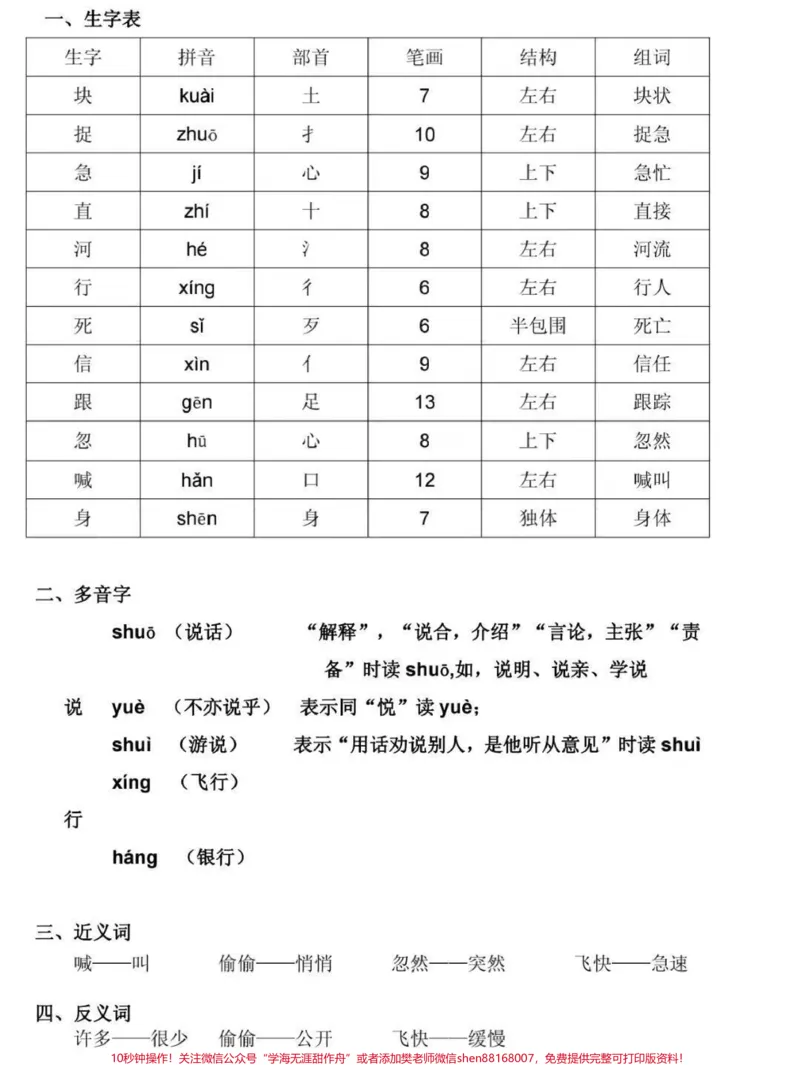 《部编一年级下语文全册生字预习表（拼音+部首+笔画+结构+组词）#家长收藏孩子受益#一年级#学习资料分享》第4页预览