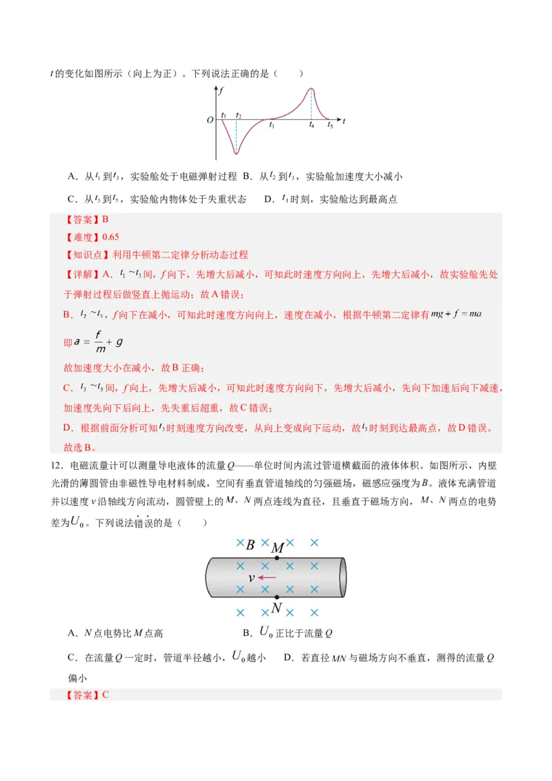 《2025年高考物理真题完全解读（北京卷）_高考一二三轮复习_物理_2026年-物理高考专项复习_2025年高考物理真题完全解读-G338》第10页预览