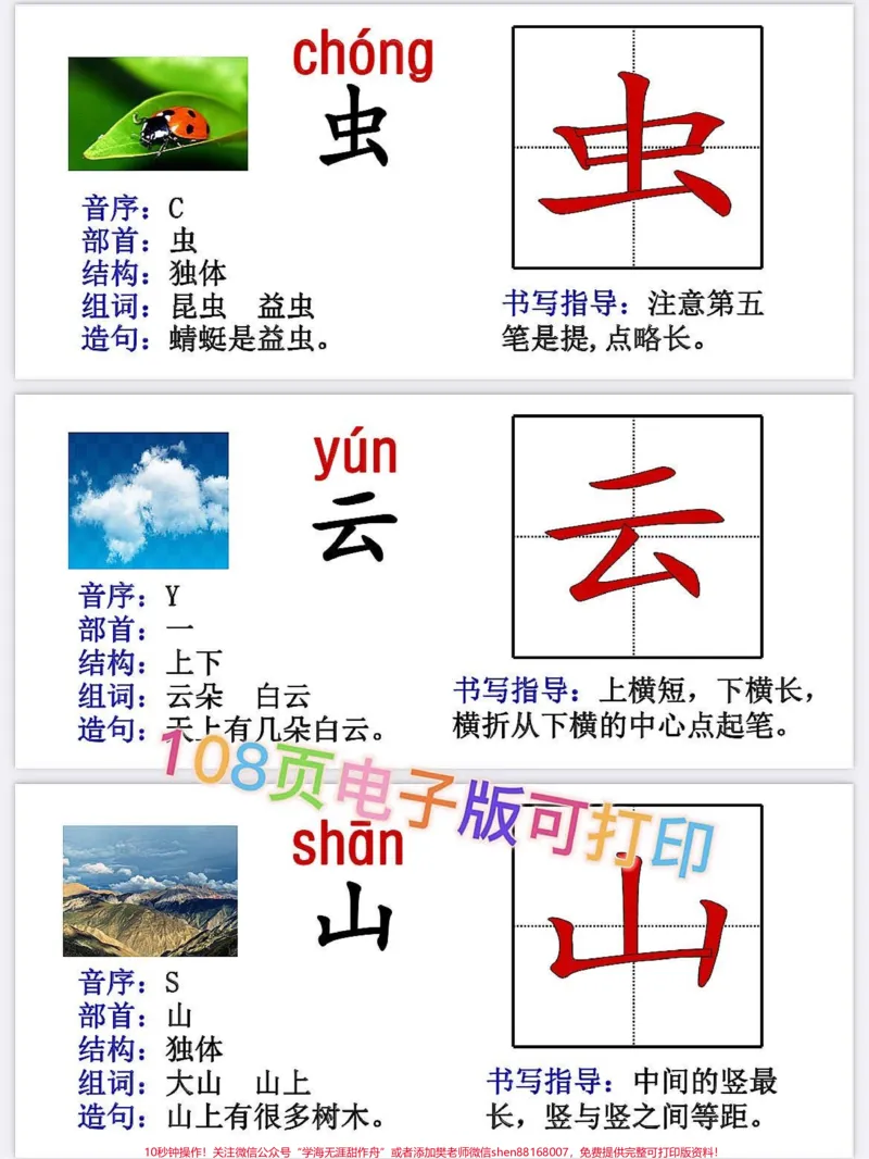《部编一年级上册最新生字卡偏旁部首,组词。造句带拼音#一年级重点知识归纳#学霸秘籍#关注我持续更新小学知识#每天学习一点点进步一点点#小学语文怎么学》第2页预览