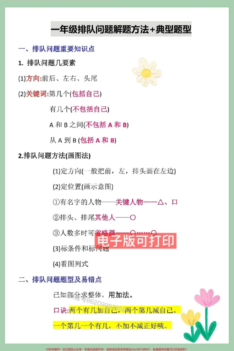 《一年级数学上册期末必考排队问题,你家孩子。排队问题吃透了吗?基础掌握好学习数学思维一点也不难,让孩子多见题型期末考试一点也不难#期末复习#关注我持续更新小学知识#一年级数学上册#位置专项练习题#期末考试》第1页预览