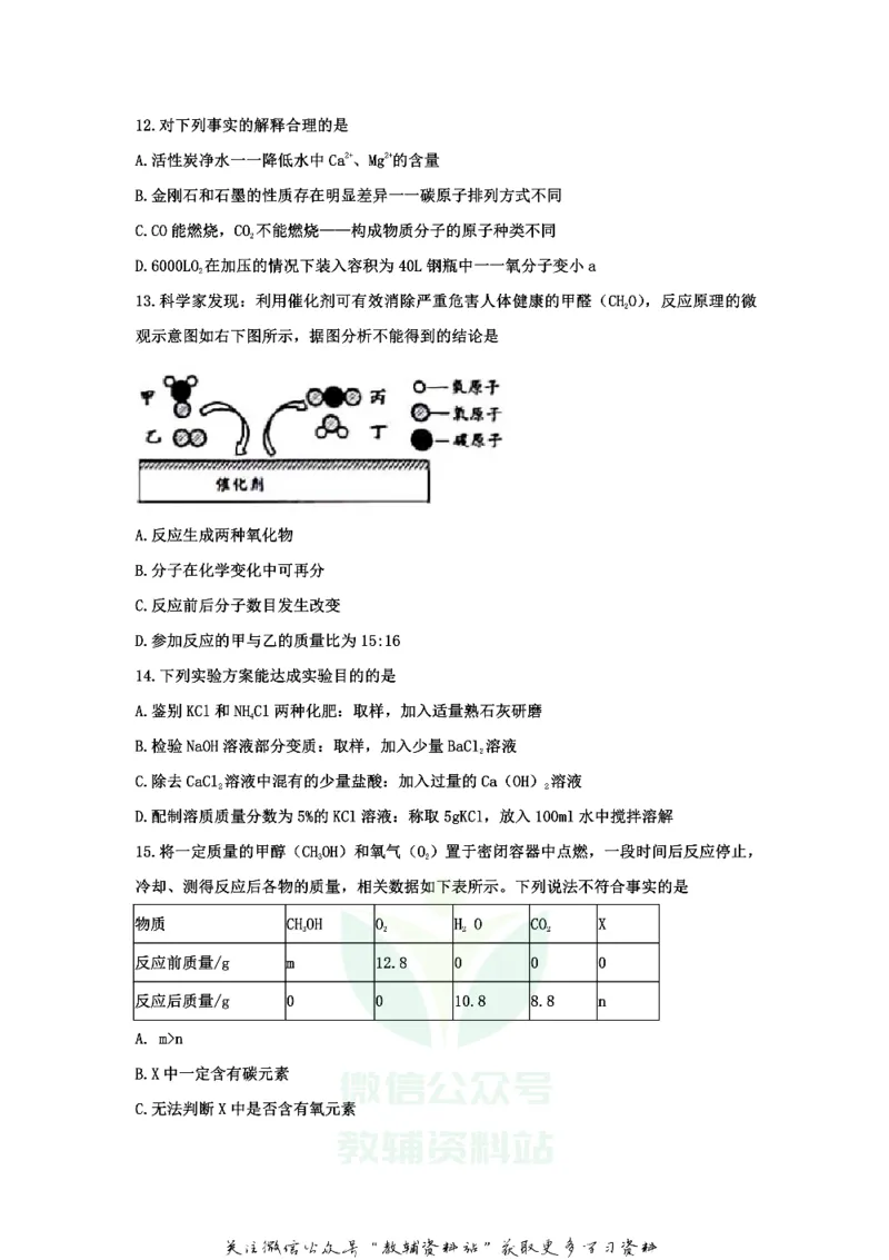 《2020江苏省盐城市中考化学真题及答案_初高中资料库_初中资料库（转存避免链接过期失效）_初中化学》第4页预览