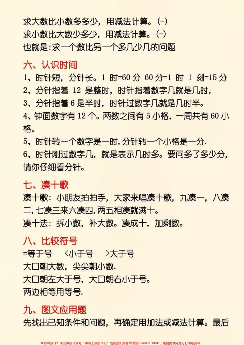 《一年级数学公式大全来啦!#关注我持续更新小学知识#知识点总结#小学数学#学习资料分享#一年级数学@qunju888.com小助手@qunju888.com热点@qunju888.com创作者中心》第2页预览
