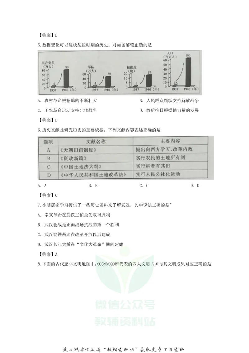 《2020江苏淮安中考历史真题及答案_初高中资料库_初中资料库（转存避免链接过期失效）_初中历史》第2页预览