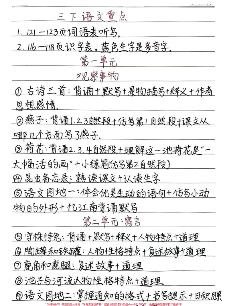 《三年级下册语文1—8单元重点知识点归纳#教育#三年级语文#学习#每天学习一点点#家长收藏孩子受益》第1页预览