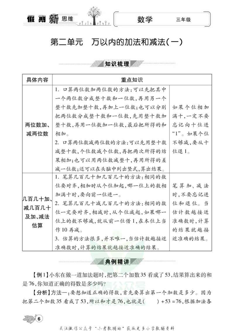 《假期新思维三年级寒假数学人教版_07.小学语文、英语、数学专区_小学寒假教辅汇总_1~8年级假期新思维》第9页预览