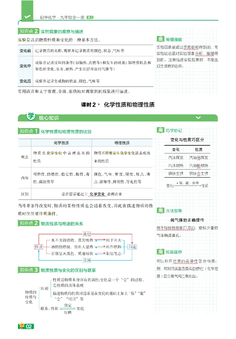 《学思用教用_2026秋初中教辅合集_2027一遍过_2026《一遍过》9上_2027《天星教育•一遍过》9全化学（人教福建版）》第4页预览