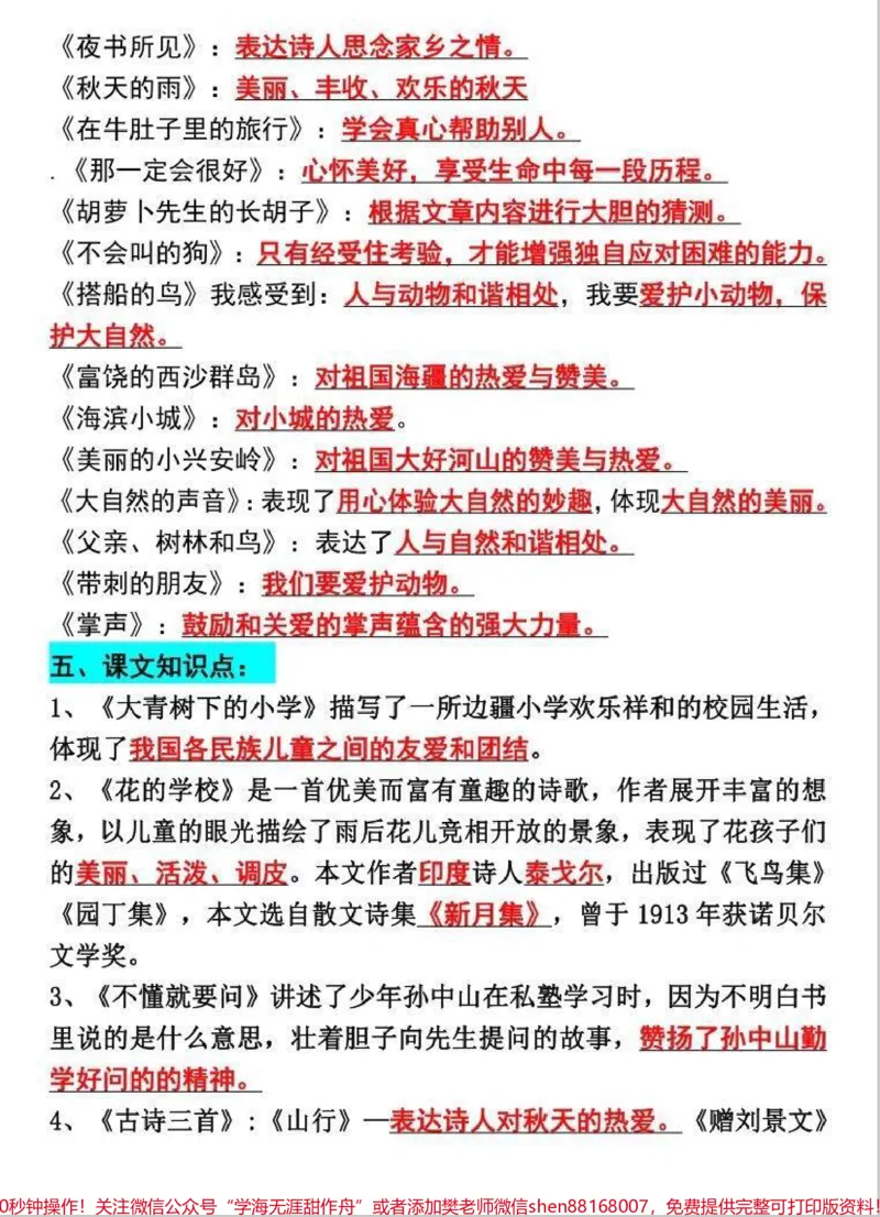 《三年级语文全册重点归纳#小学语文#知识点总结#期末复习》第4页预览