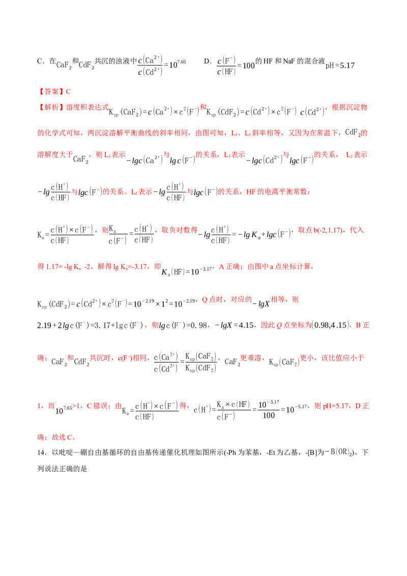 《化学一模保分卷03（新高考全国14+4）（全解全析）_高考一二三轮复习_化学_2026年-化学高考专项复习_2026年高考第一二三次模拟考试化学-G181_高考化学第一次模拟卷23套_2026版》第8页预览