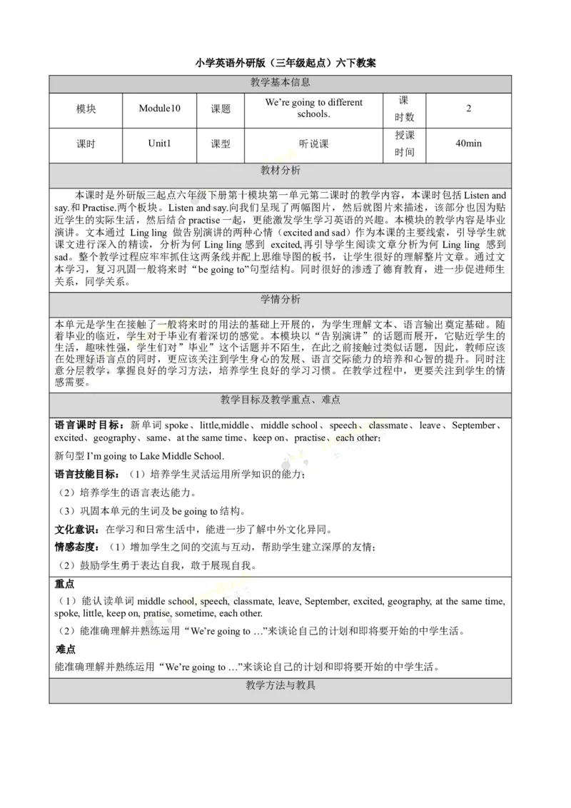 《Module10unit1第2课时_26春小学语数英道科各版本《课件+教案》_26春各版本语数英《七彩课堂》教学课件+教案_英语《七彩课堂课件教案》外研三起26春_外研六下教案Module10》第1页预览