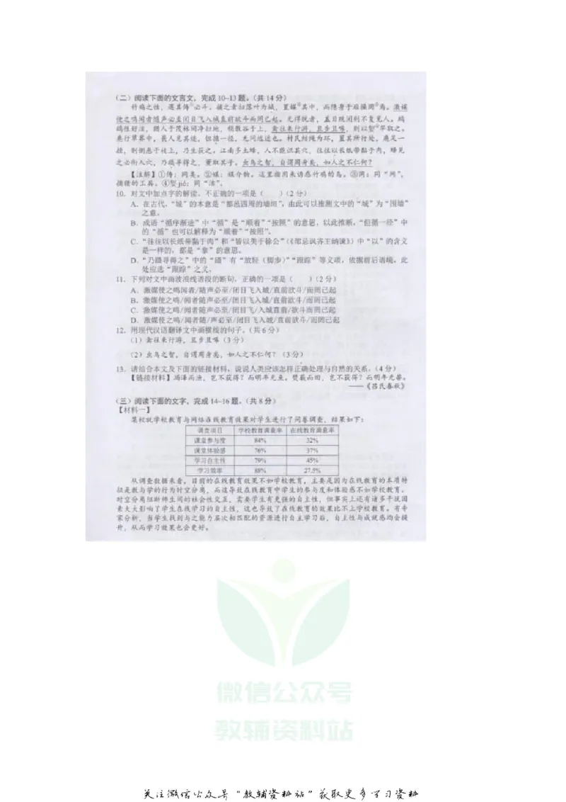 《2020湖南长沙中考语文试题及答案_初高中资料库_初中资料库（转存避免链接过期失效）_初中语文》第3页预览