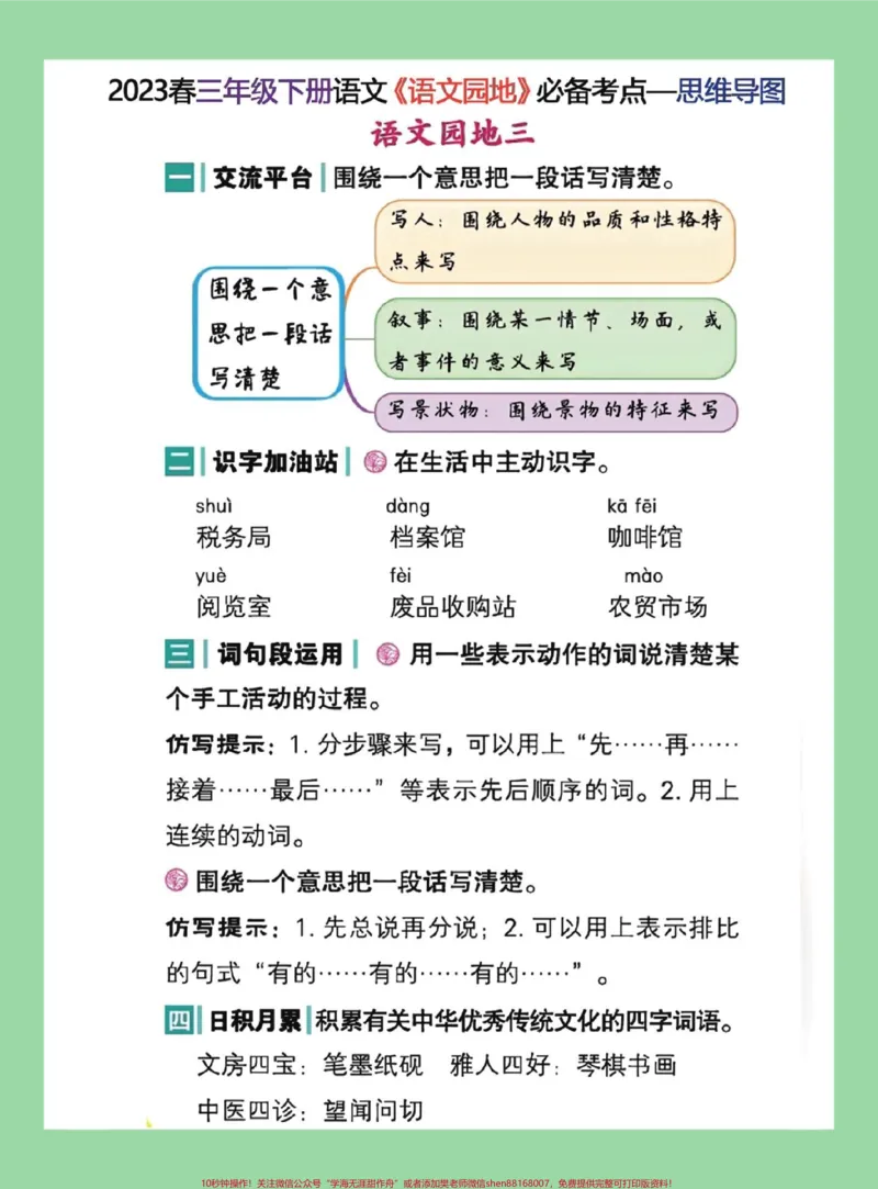 《#家长收藏孩子受益#好好学习天天向上#三年级语文#必考考点家长为孩子保存学习可打印》第4页预览